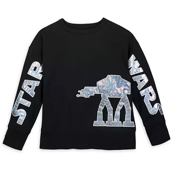 Disney Parks Star Wars At-At Silver Sparkle Shirt - Picture 1 of 9